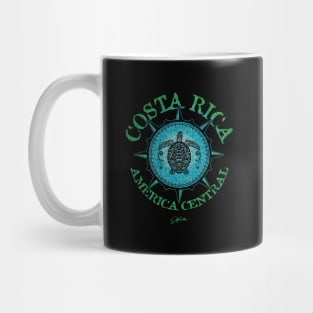 Costa Rica, America Central, Sea Turtle in Compass Rose Mug